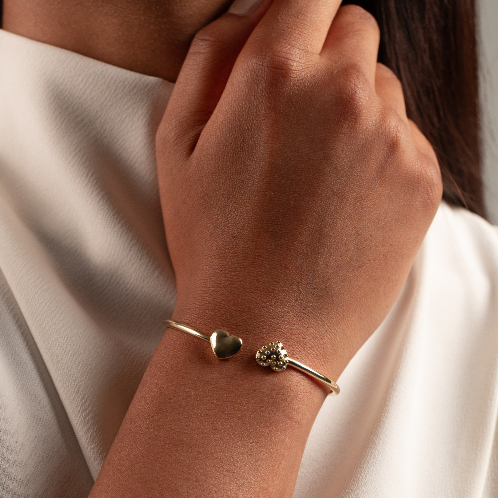 Twin Heart Bangle