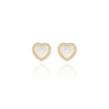 Mother of Pearl Heart Earrings
