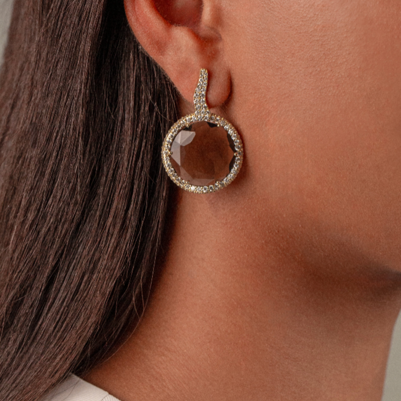 Smoky Topaz Earrings