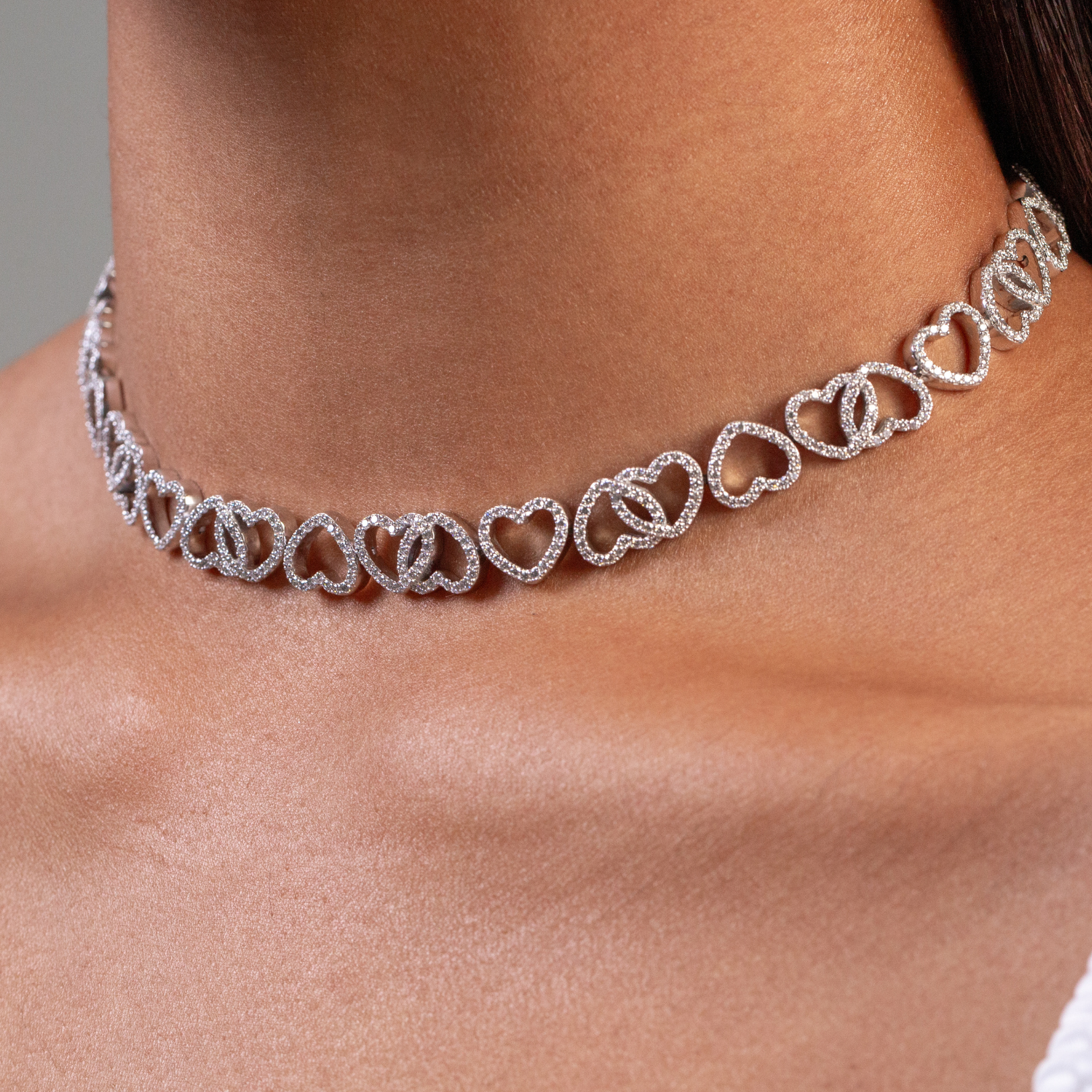 The Diamond Heart Duette Choker