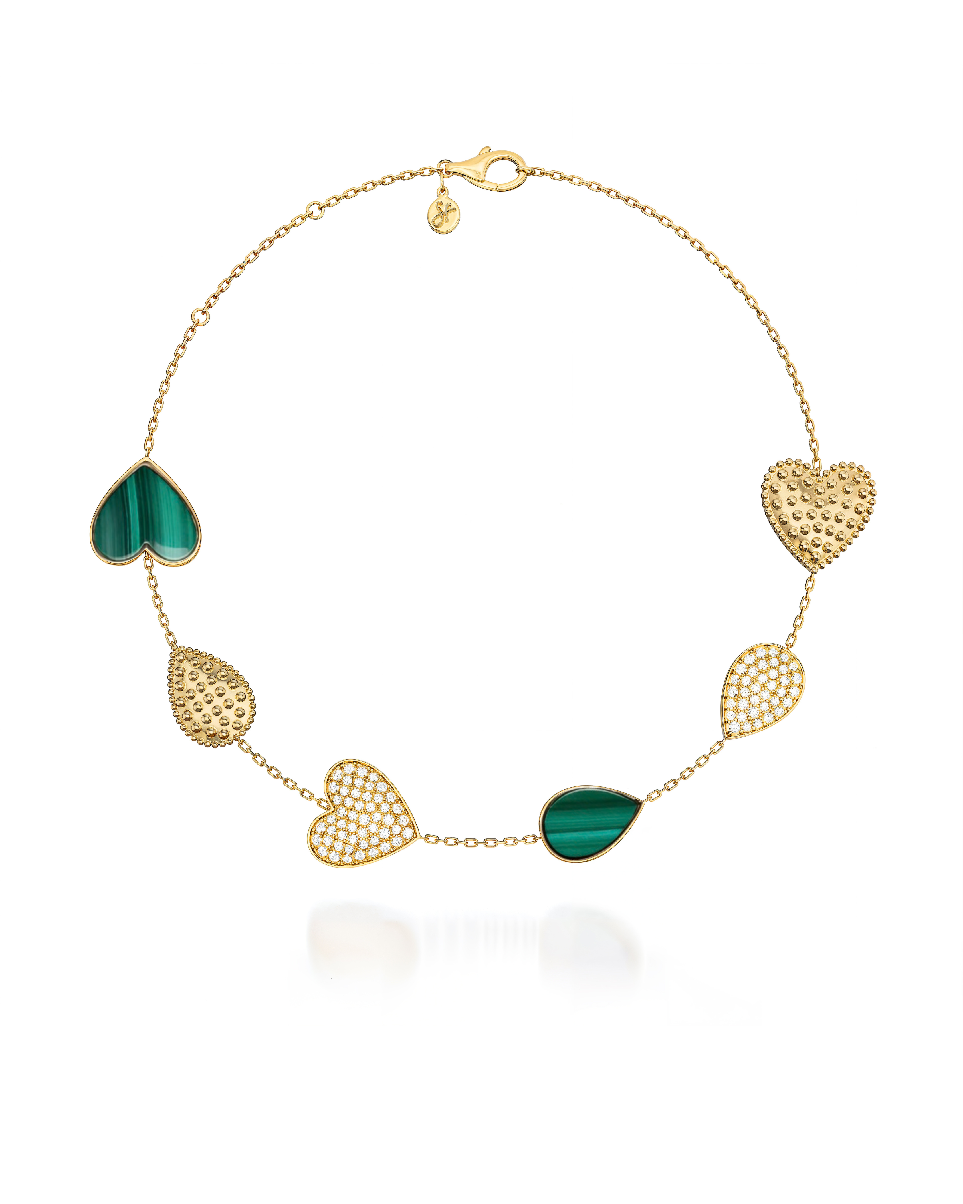 Pulse & Petal Necklace Malachite