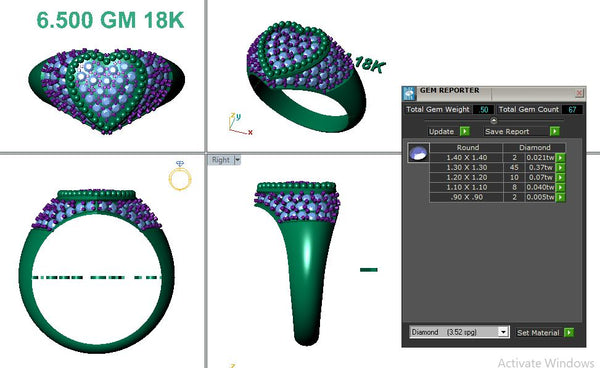 Diamond Pulse Ring