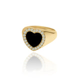 Onyx Heart Ring