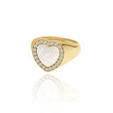 Mother of Pearl Heart Ring