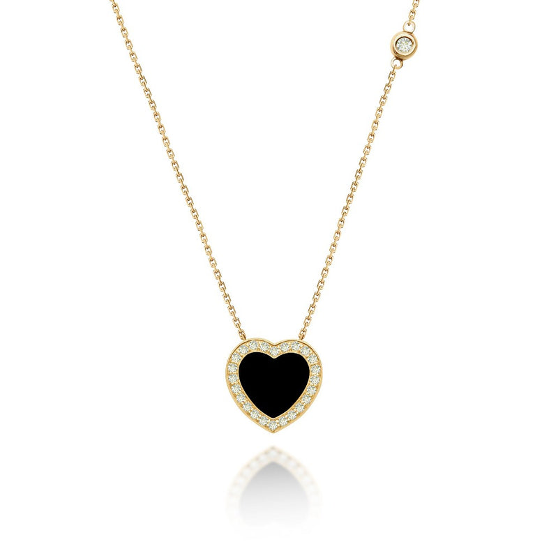 Onyx Heart Necklace