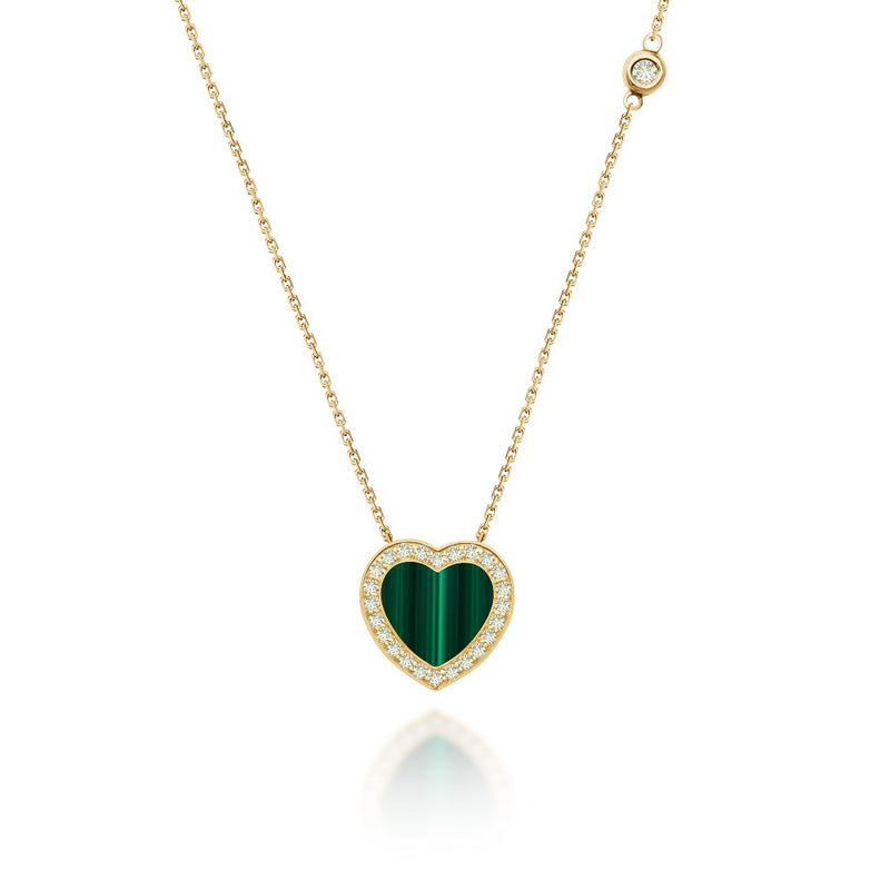 Malachite Heart Necklace