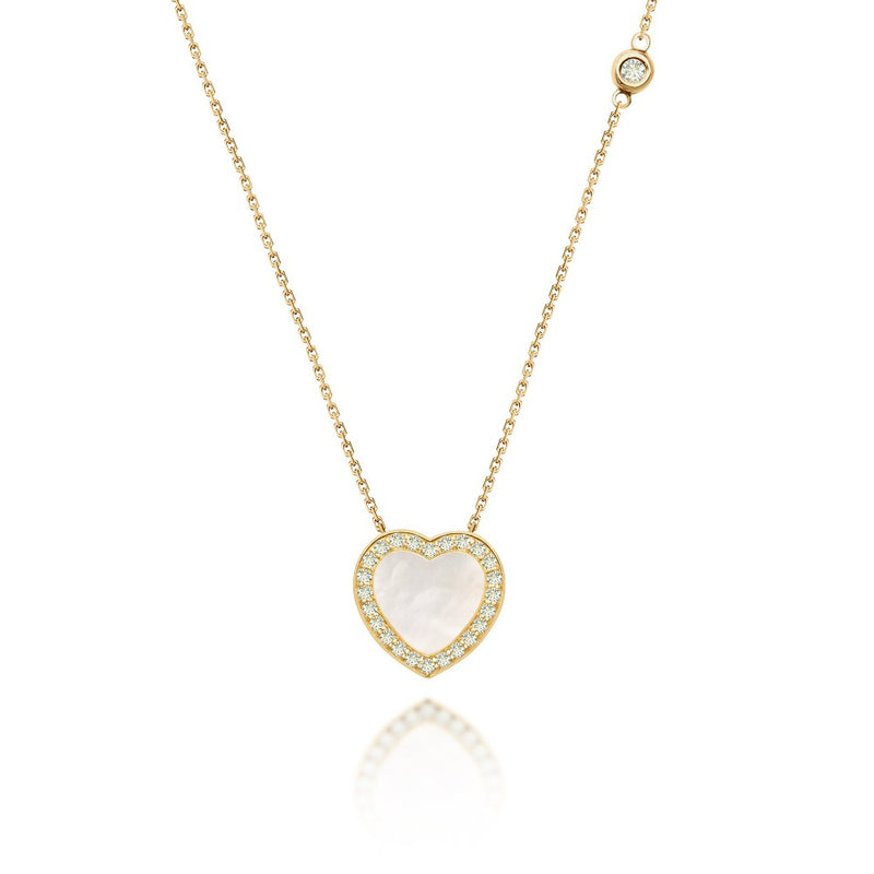 Mother of Pearl Heart Necklace